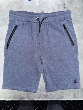 Kangol Men's Heather Gray Athletic Drawstring Shorts